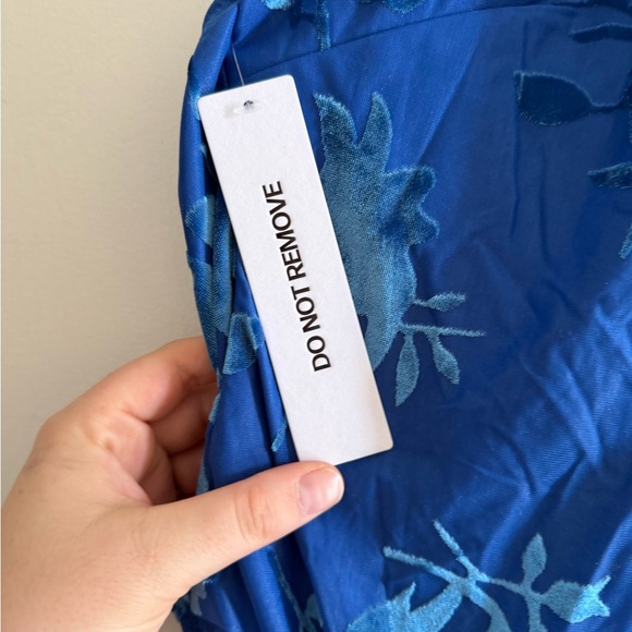 NWT Princess Polly Frostbloom Royal Blue Scarf Neck Bodysuit size 2 - Picture 11 of 13